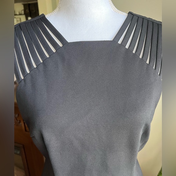 Antonio Melani Black Dress Size 8 Classy Sleeveless Zip Back Elegant - Picture 5 of 8